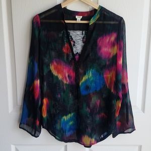 Tiny Anthropologie Black Tulipano Blouse Size XS